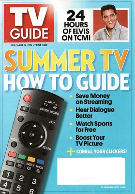 TV GUIDE Magazine July 25-Aug. 14 2022 Summer TV How to Guide - Elvis Presley - Image 1 of 2