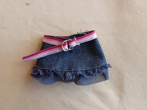 Barbie Doll Fashion Fever My Scene Jean Denim Skirt Belt Mesh Ruffle Outfit Rare - Picture 1 of 4