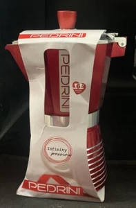 NEW BEAUTIFUL Red Infinity Espresso Machine-Capacity 6 Cups - Picture 1 of 3