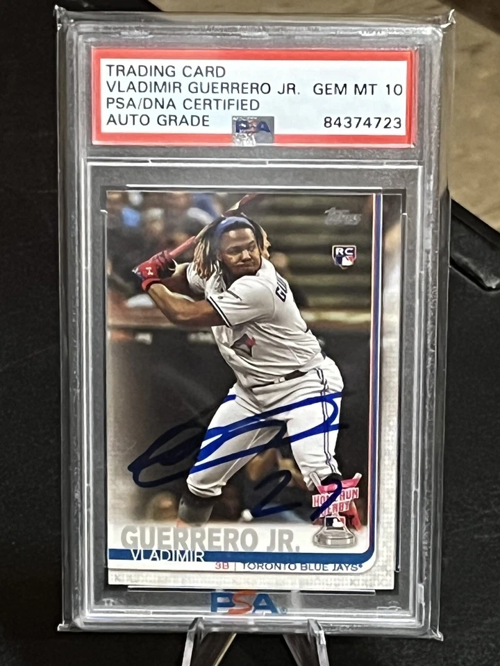 2019 Topps Autographed Vladimir Guerrero Jr Blue Jays RC #US272 PSA 10 - Image 1 of 2