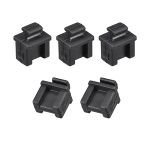 5Pcs Silicone SFP Anti-Dust Stopper Cap Cover Black - Afbeelding 1 van 4