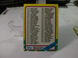 1986 Topps Football #395a - Checklist: 133-264 CL, VAR 86-078 - Picture 1 of 2