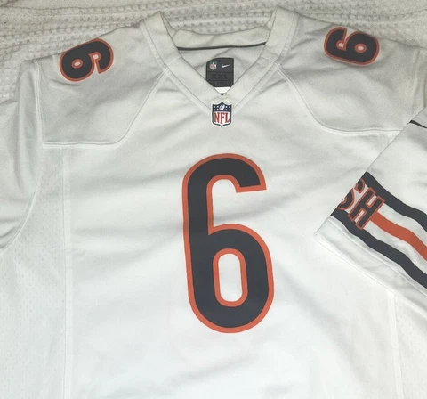 Chicago Bears Jersey Mens XXL White Nike  Jay Cutler #6 Football NFL Logo Cover