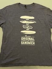 Chick-fil-A T-shirt Heathered Blue 2XL - Parts of a Sandwich