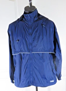 CNTR Sportswear Nylon Hooded Vented Windbreaker Warmup Jacket Zip Front Small - Picture 1 of 4