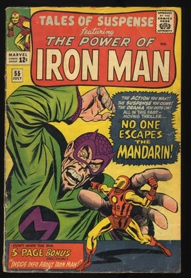 Tales of Suspense #55 ¡Iron Man en muy buen estado 4,0! ¡Aspecto mandarín! Marvel 1964 Foto 1 de 2