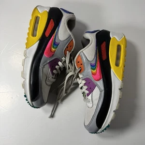 Nike Air Max 90 Be True CJ5482-100 Rainbow Pride Sneakers Size 7 Women / 5.5 Men - Picture 1 of 10