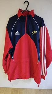 Adidas x Munster Rugby Mens Training Jacket Large Blue Red Full Zip 2007 - Picture 1 of 22