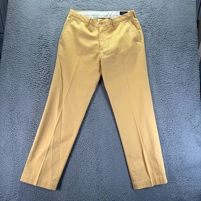 Polo Ralph Lauren Chino Pants Mens 35x32 Yellow Slim Straight Cotton Preppy - Image 1 of 4