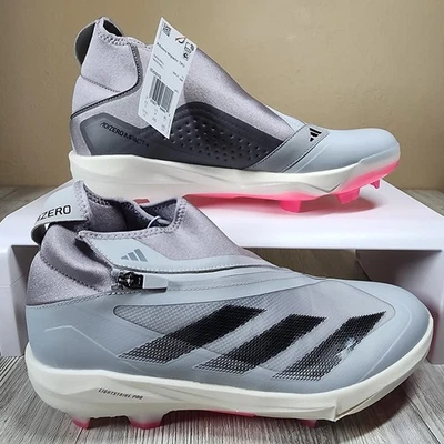 Chuteira de beisebol Adidas Adizero Impact+ TPU cinza/rosa masculina tamanho 11.5 nova ID0976 - Imagem 1 de 4