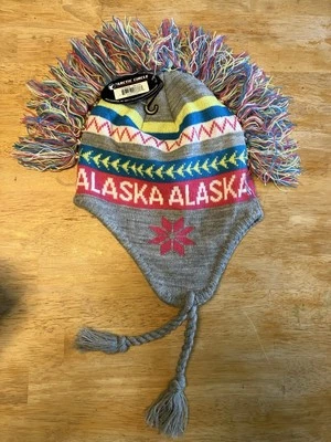 Gorra tejida Alaska sombrero forrado de lana hilo colorido mohawk talla única nueva con etiqueta Foto 1 de 4