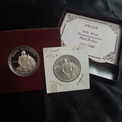 1982-S  George Washington 250th Anniversary Proof W/Box & COA & 1982-D Business  - Image 1 of 2