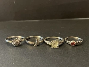 4 Vintage Ringe gemarkt 925/Sterling Silber - Bild 1 von 6