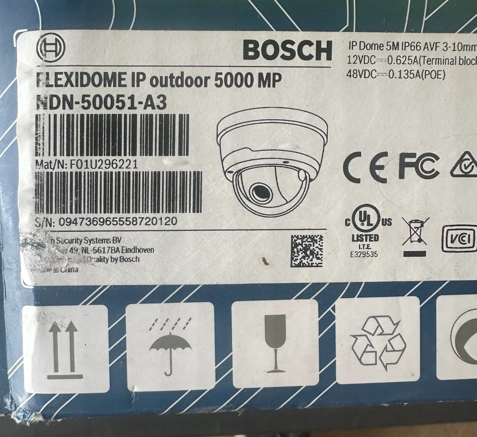 BOSCH FLEXIDOME IP outdoor 5000 MP NDN-50051-A3 - Image 1 of 1