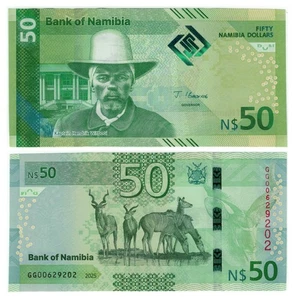 Namibia 50 Dólares (2025) - Antílope Kudu/p22, B222a Nueva Serie UNC - Imagen 1 de 3