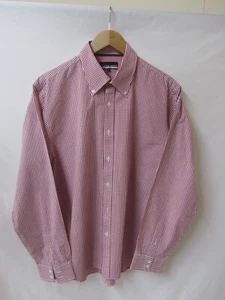 Austin Reed Red & White Check Oxford Casual Shirt Long Sleeves Size XL - Picture 1 of 6