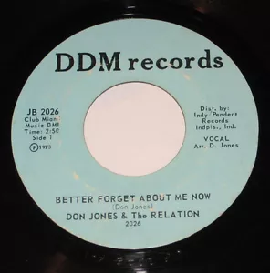 Don Jones & The Relation 7" 45 HEAR PRIVATE FOLK ROCK Better Forget About Me Now - Imagen 1 de 1
