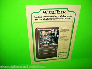 SNACK 25 VENDEDOR WURLITZER ORIGINAL NOS COMIDA SNACK MÁQUINA EXPENDEDORA FOLLETO DE VENTAS - Imagen 1 de 2