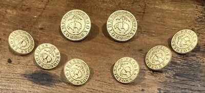 Brooks Brothers 346 Golden Fleece Logo Gold Tone Blazer Jacket Buttons EUC - Image 1 of 4