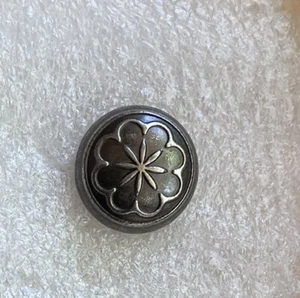 Vintage White Metal ,shanked 1.5 Cm Interesting Button- Free P.P. - Picture 1 of 2