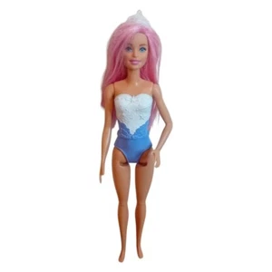 Mattel Barbie Dreamtopia Princess Fashion Doll Tiara Pink Hair Bendable Knees - Picture 1 of 10