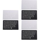  6 Pcs Confession Card Alloy Lovers Engraved Word Cards Wedding