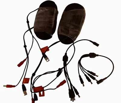 ZOSI 2 60FT CCTV BNC Power Cable for Camera DVR 2 4way Power Splitter Cables NEW - Image 1 of 4