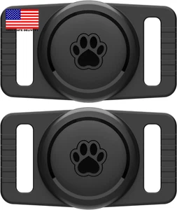Airtag Dog Collar Holder 2 Pack,Waterproof Cat Collar Holder for Apple Airtag, S - Picture 1 of 12