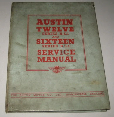 Manuale Di Officina Austin Twelve H.S.1 + Sixteen B.S. 1 Del 194 - Immagine 1 di 3