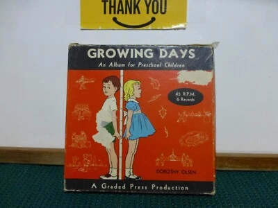 DOROTHY OLSEN AN ALBUM FOR PRESCHOOL CHILDREN   6 RECORD SET WITH LITERATURE  45 - Image 1 of 4