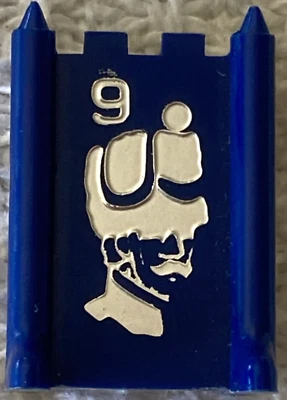 1970 Vintage Stratego Blue #9 Scout Game Piece Token Replacement Part - Image 1 of 2
