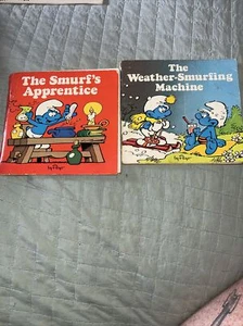 The Weather-Smurfing Machine by PEYO 1982 Lot Smurf Book Random House - Picture 1 of 9