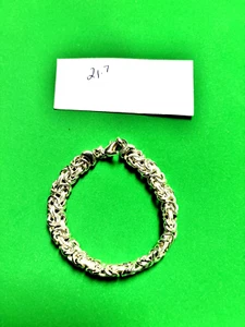 Milfor Italy 925 Sterling Silver 21.7 Grams Knot Work Unisex Bracelet 8" - Picture 1 of 9