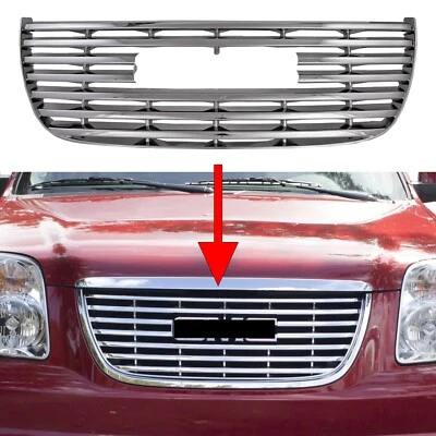 Chrome Grille Grill Insert Overlay Trim 1PC FOR 2007-2014 GMC Yukon / Yukon XL - Image 1 of 4