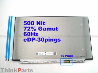New/Orig For Laptop 15.6" FHD IPS Lcd screen 72% NTSC 500 Nits eDP 30-Pings Matt - Image 1 of 4