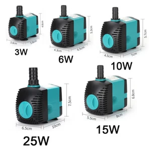 Pompa acqua sommersa acquario testa elettrica fontana idroponica laghetto 3/6/10/15/25W - Foto 1 di 17