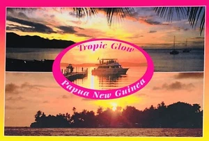 Papua-Neuguinea Tropic Glow Sonnenuntergang Postkarte unbesendet NEU - Bild 1 von 2