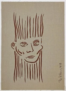 KEITH HARING "PORTRAIT OF JOSEPH BEUYS" 1986 | RARE SIGNED SCREENPRINT | GALLART - Picture 1 of 2