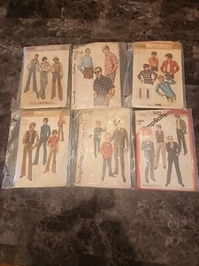 6 Simplicity Jungen & Herren Kleidung verschiedene Größen Schnittmuster - Bild 1 von 4