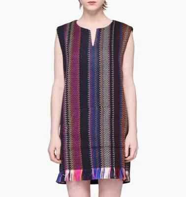 Nuevo con etiquetas Vestido Poncho Manta Hecho y Hecho a Mano por Levis S Multicolor Rayas Precio de venta sugerido por el fabricante $298 Foto 1 de 4