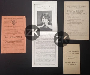 HELENE JOURDAN-MORHANGE Violoniste Ravel Honnegger Milhaud Concert 4 TRACTS 20s - Foto 1 di 1