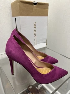 Women's Purple Suede Heels - Picture 1 of 4