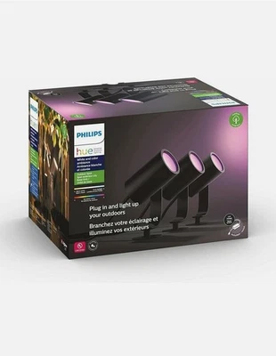 Комплект основания для наружного прожектора Philips Hue Lily белый и цветной (требуется концентратор оттенка) - Изображение 1 из 4