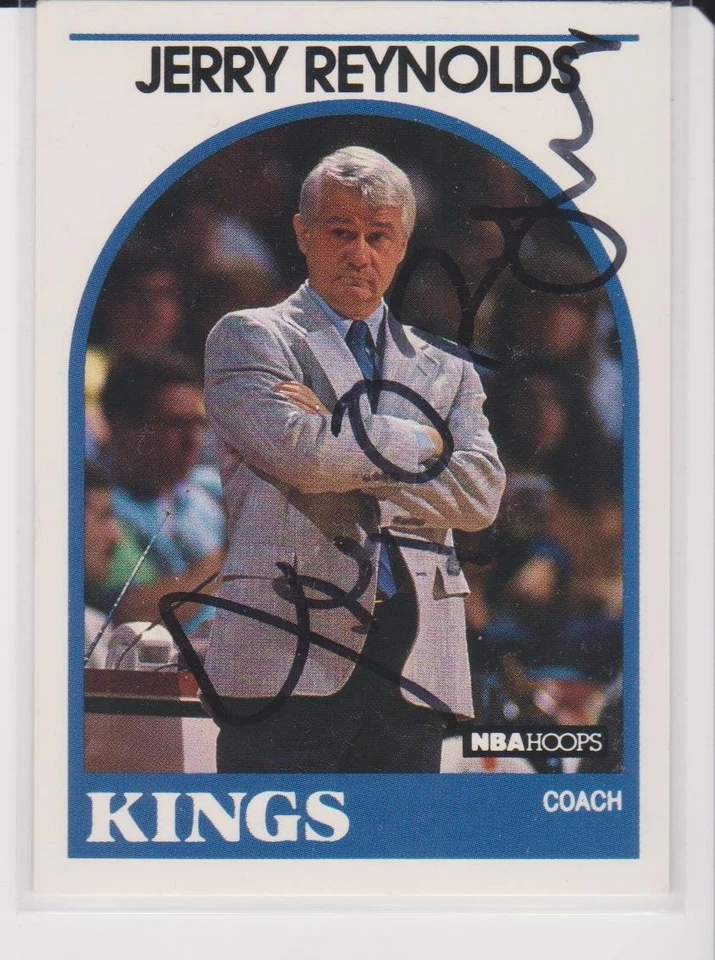 JERRY REYNOLDS SACRAMENTO KINGS 1989-1990 HOOPS 161 AUTOGRAPHED PLAYING CARD W/E - Image 1 of 1