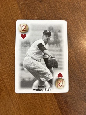 Whitey Ford 2000 US Playing Card All Century Team 2 Hearts Yankees HOF - Image 1 of 2