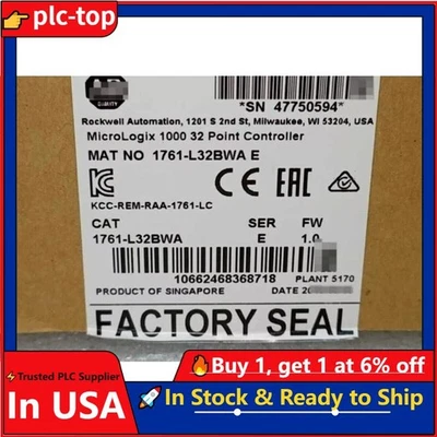 Allen-Bradley 1761-L32BWA MicroLogix1000 32 Point Controller  US Free Tax - Image 1 of 4