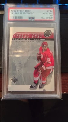2002-03 Upper Deck Henrik Zetterberg Young Guns #234 PSA 10 - Image 1 of 2