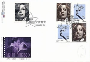 Schweden US Gemeinschaftsausgabe Scott #2517, 3943 Greta Garbo Filmstar Kino FDC - Picture 1 of 1