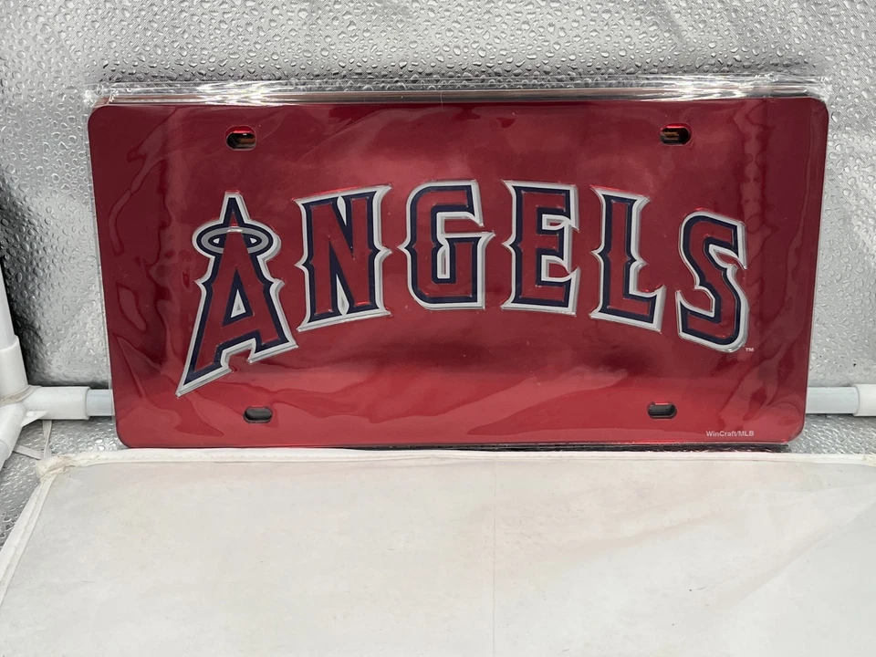 Los Angeles Angels MLB Red Acrylic Lasercut License Plate Wincraft - Image 1 of 1
