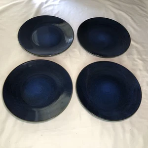 4 Target Thomas O'Brien Modern blue Stoneware dinner plates 11'' Discontinued - Picture 1 of 15